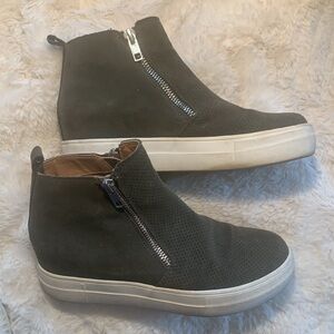 Steve Madden Carlen green suede platform high top 6